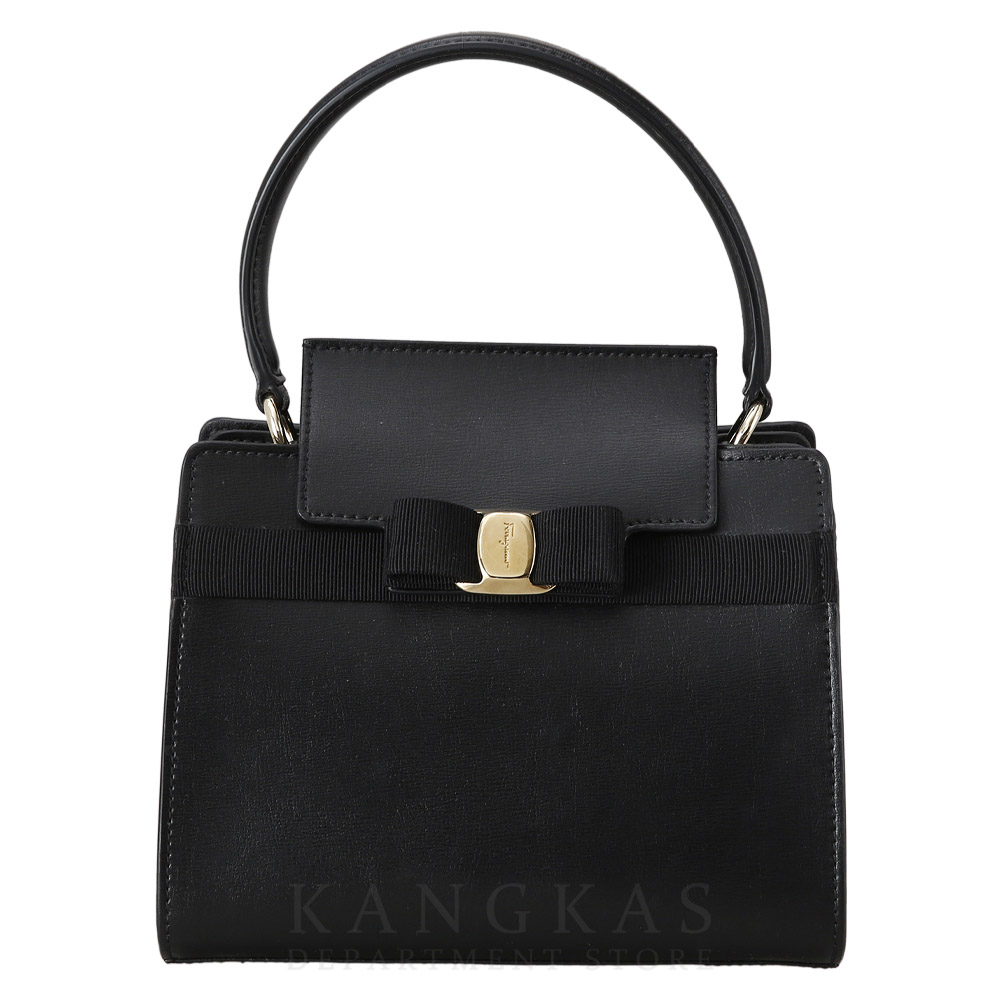 FERRAGAMO(USED)페레가모 뉴 바라리본 탑핸들 블랙